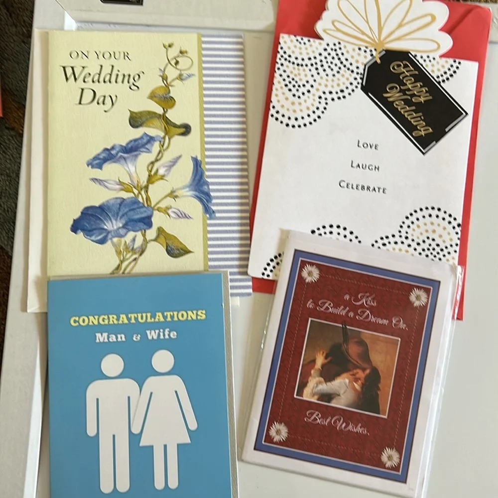 Lot of 12 Wedding Themed Cards (Bundle‎ of 12 cards / new) 🤵⛪👰
